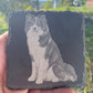 Personalized Photo Engraved Slate – Custom Pet Portrait & Memorial Gift