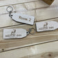 Custom Laser-Engraved Wooden Business Card Keychain