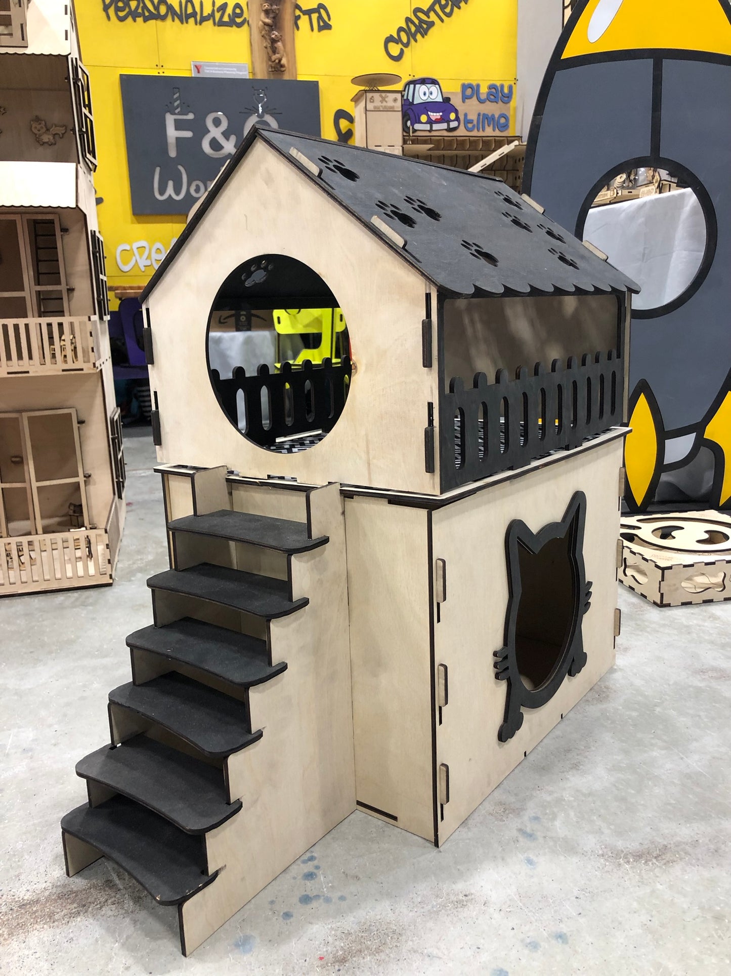 Luxury Wooden Cat House