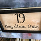 Custom Wooden House Address Sign with Frame – Personalized Street & Number Plaque for Home Décor and Outdoor Display