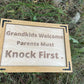 Funny Sign - Grandparents sign