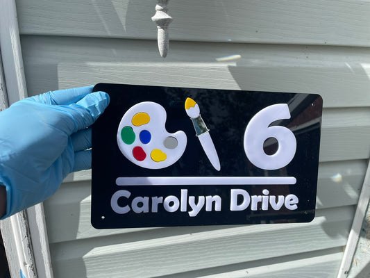 Custom Acrylic Home Address Sign – Modern House Number Plaque