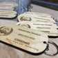 Custom Laser-Engraved Wooden Business Card Keychain