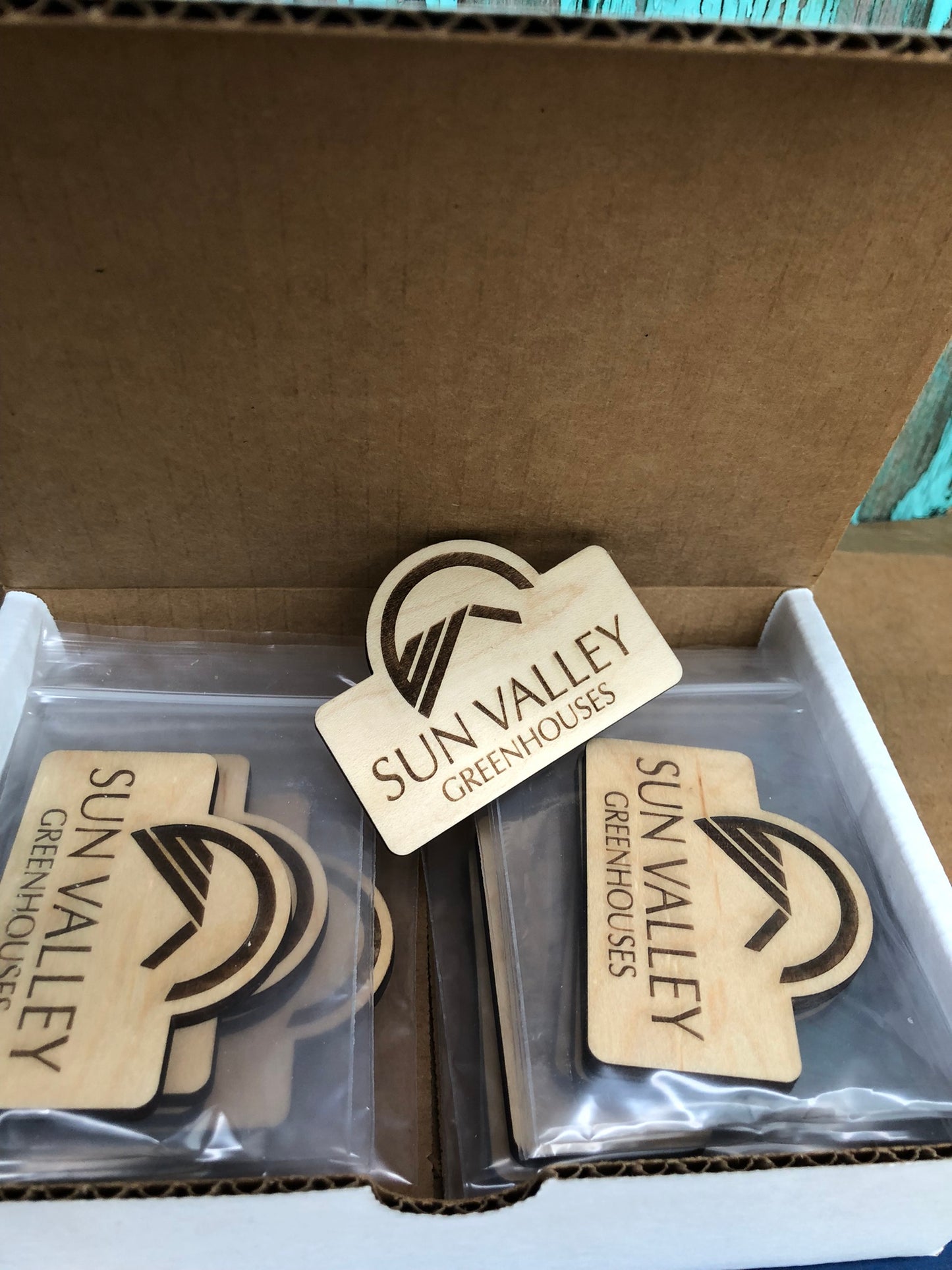 Custom Laser-Engraved Wooden Business Card Magnets & Tags