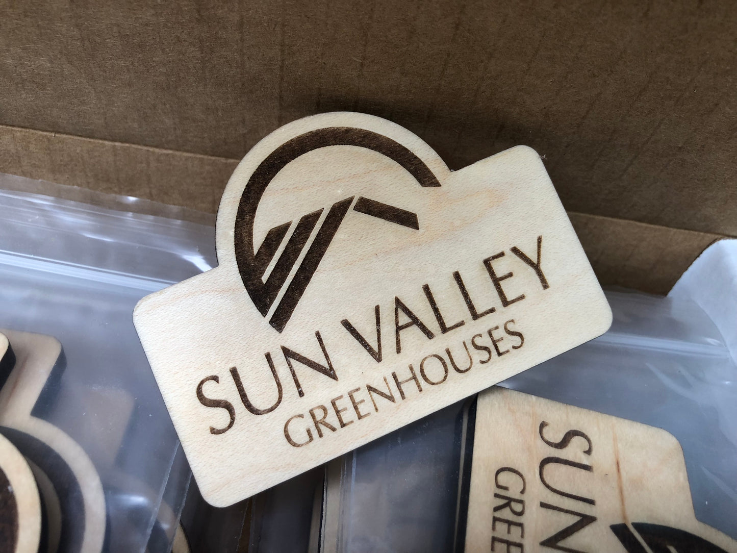 Custom Laser-Engraved Wooden Business Card Magnets & Tags