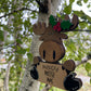 Hand-Painted “Merry Moose-Mas” Wooden Ornament , Handmade Plywood Christmas Decoration
