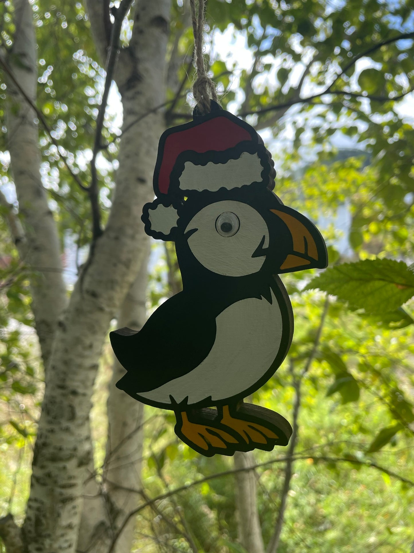 Handcrafted Puffin Christmas Ornament