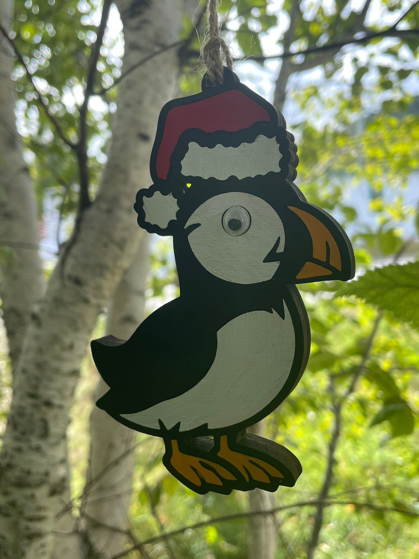 Handcrafted Puffin Christmas Ornament