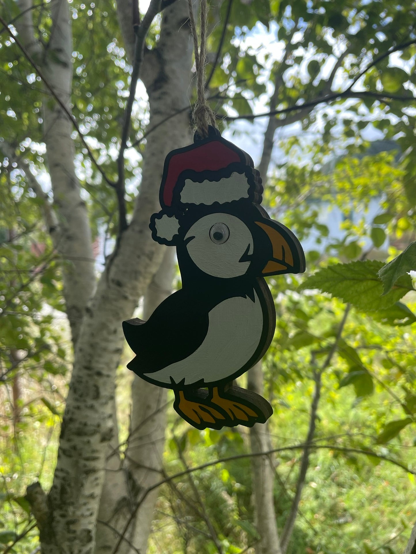Handcrafted Puffin Christmas Ornament