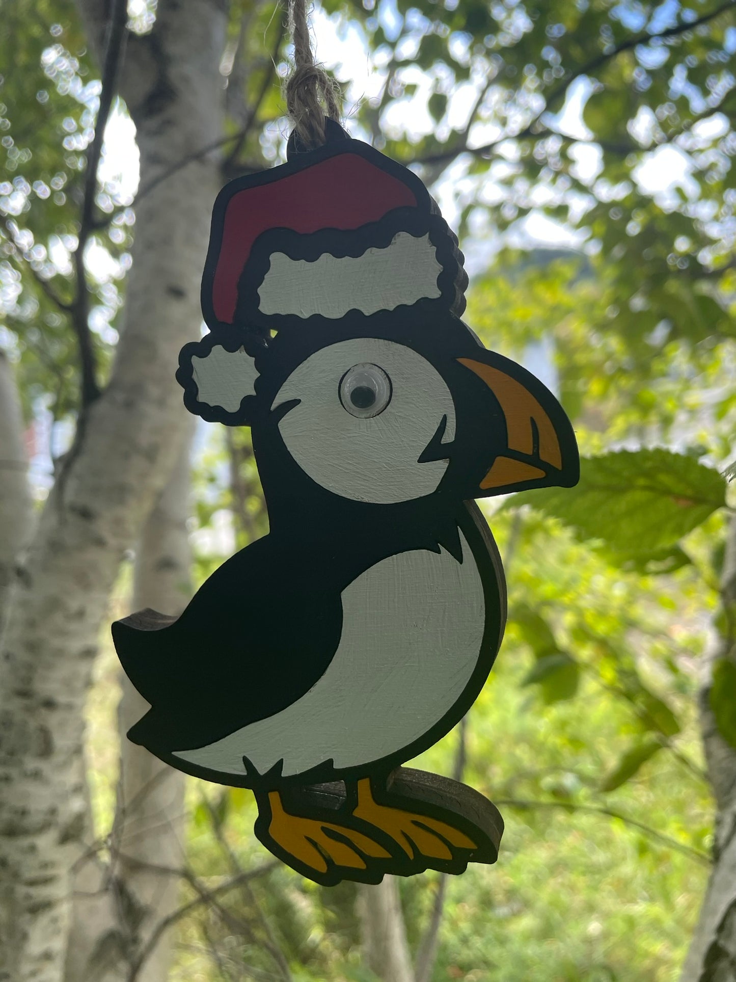 Handcrafted Puffin Christmas Ornament