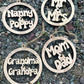 Personalized “Our First Christmas As” Wooden Ornament – Nanny & Poppy, Mom & Dad, Grandma & Grandpa, or Mr. & Mrs.