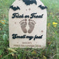 Trick or Treat Baby Footprint Halloween Sign
