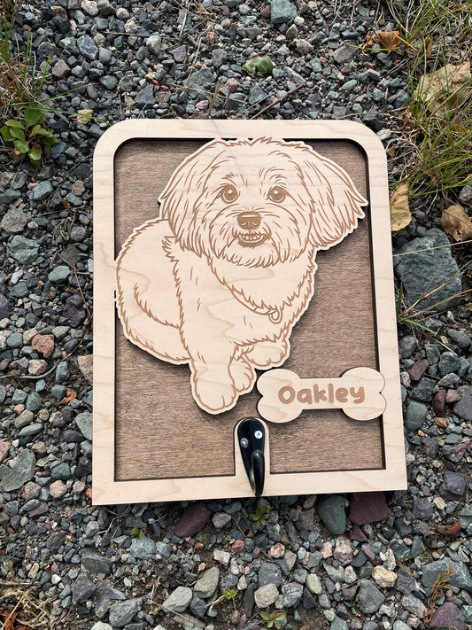 Custom Pet Portrait – Ornament, Leash Holder, or Fridge Magnet