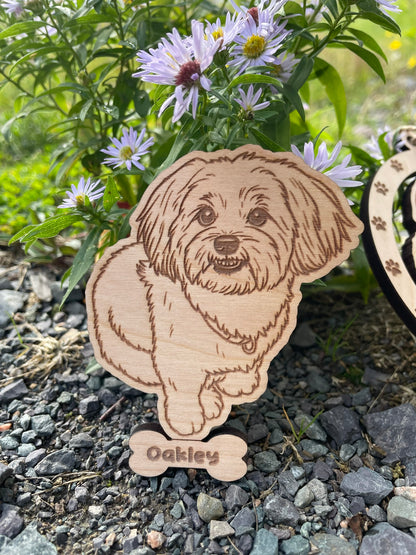 Custom Pet Portrait – Ornament, Leash Holder, or Fridge Magnet