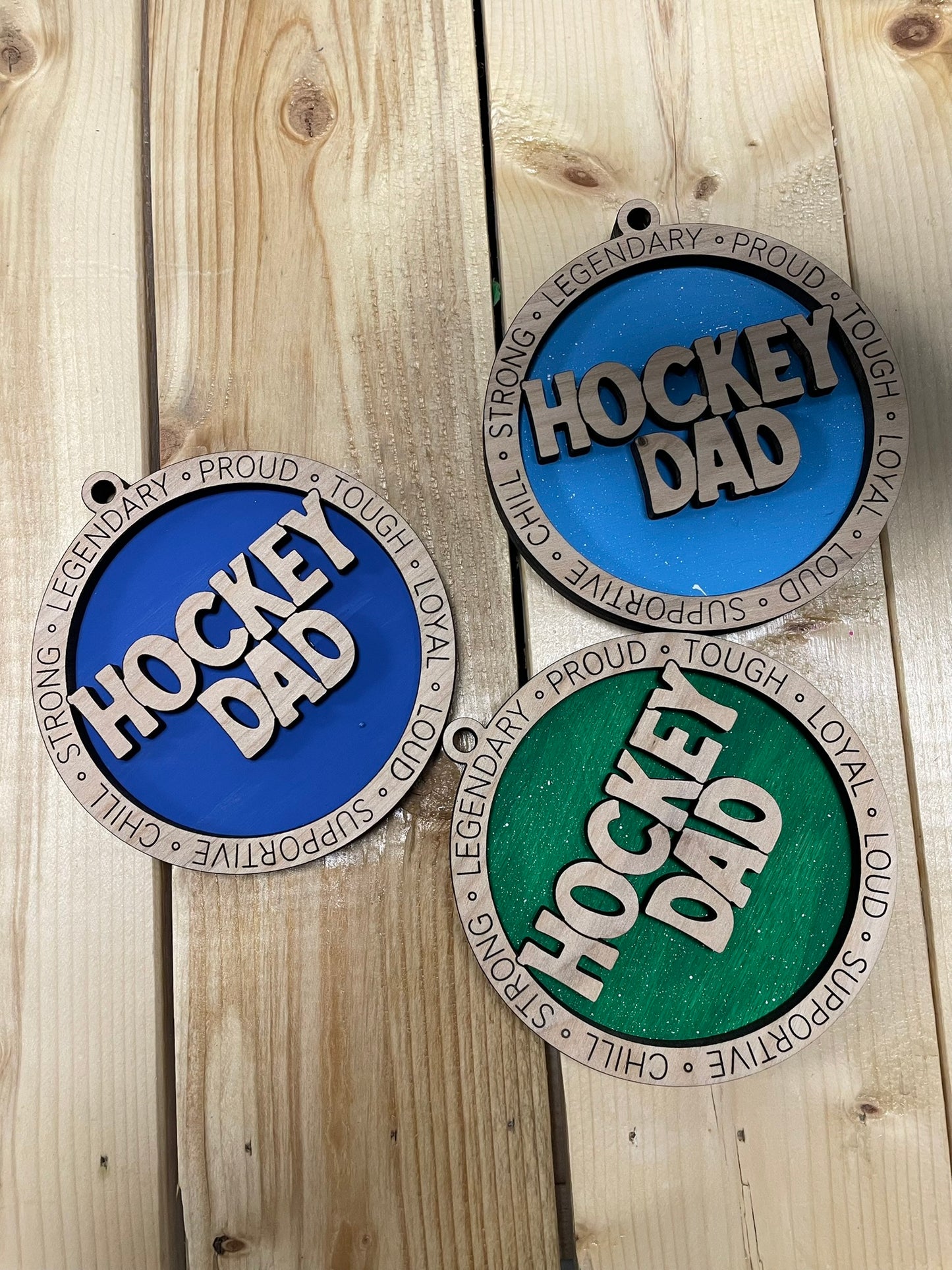 Hockey Family Wooden Ornament – Mom, Dad, Nan or Pop