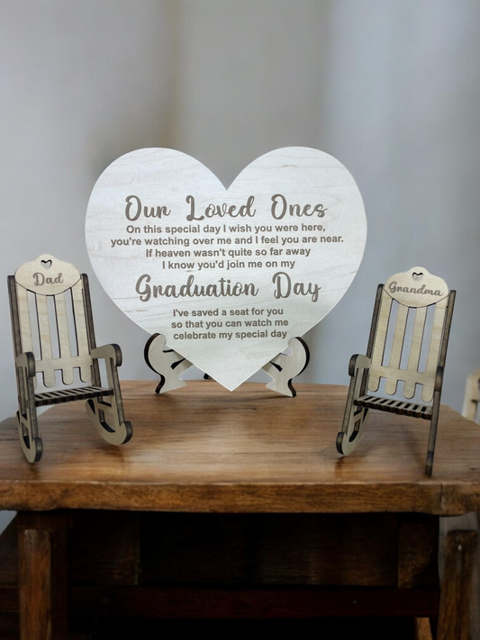 Graduation Day Memorial Set with Personalized Chairs