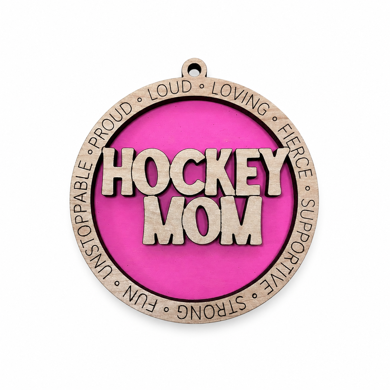 Hockey Family Wooden Ornament – Mom, Dad, Nan or Pop