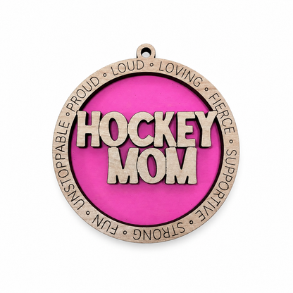 Hockey Family Wooden Ornament – Mom, Dad, Nan or Pop