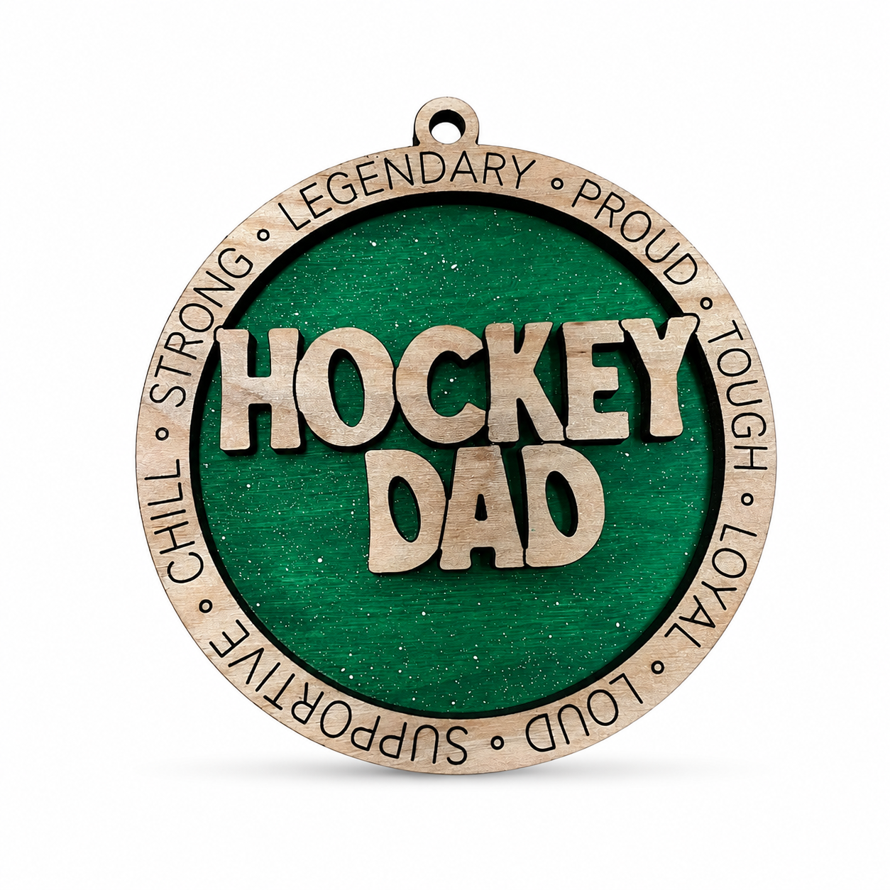 Hockey Family Wooden Ornament – Mom, Dad, Nan or Pop