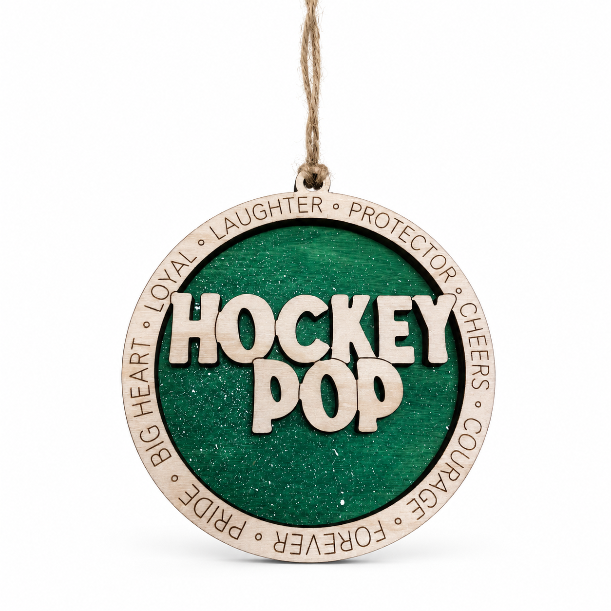Hockey Family Wooden Ornament – Mom, Dad, Nan or Pop