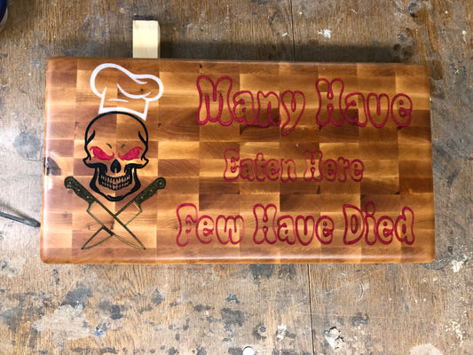 End grain cutting board